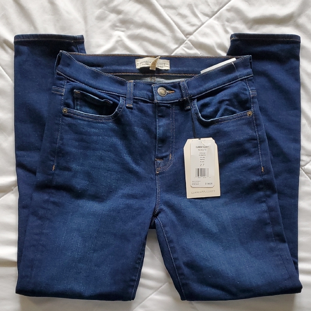 NWT Current/ Elliot The Stilletto Mid Rise Skinny Jean women Sz 27